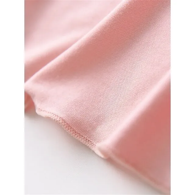 Women’s Pajamas Nightgown Nightshirt Dress Pure Color Simple Comfort Home Daily Bed Modal Breathable Crew Neck Short Sleeve T shirt Tee Summer Spring Yellow Pink 3180b5f94793161e090690da749b8970