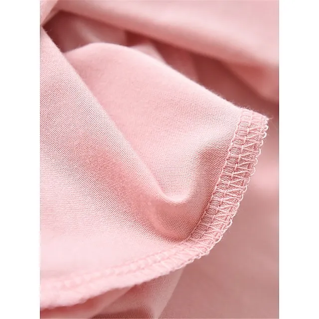Women’s Pajamas Nightgown Nightshirt Dress Pure Color Simple Comfort Home Daily Bed Modal Breathable Crew Neck Short Sleeve T shirt Tee Summer Spring Yellow Pink b271bd066e87409a811657beaf383e18