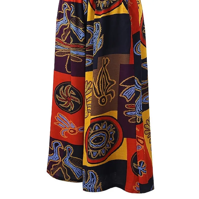 Women’s Wide Leg Pants Trousers Baggy Graphic Tribal Baggy Full Length Causal Vacation Red Purple XL XXL Spring Fall 0c2a742cc07065b79f6f952163bd7cd0