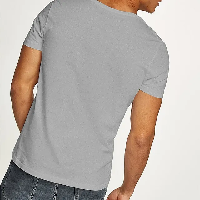 Men’s T shirt Tee Plain V Neck Casual Holiday Short Sleeve Clothing Apparel 100% Cotton Sports Fashion Lightweight Big and Tall 1621de427a1f98e6074a4e651df40990