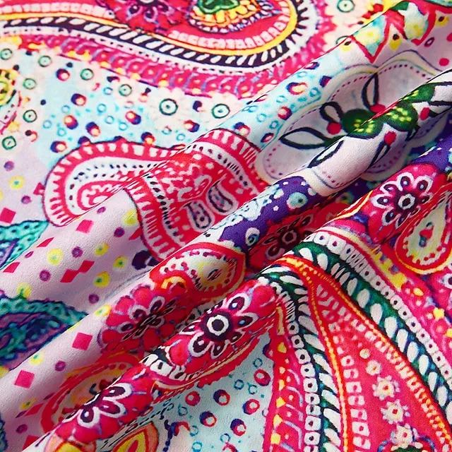 Women’s Casual Dress Ethnic Dress Shift Dress Mini Dress Rainbow 3/4 Length Sleeve Leaf Ruffle Summer Spring V Neck Fashion 2023 3XL ff5e523fdb9db9c57ac3f8f8efae62cd