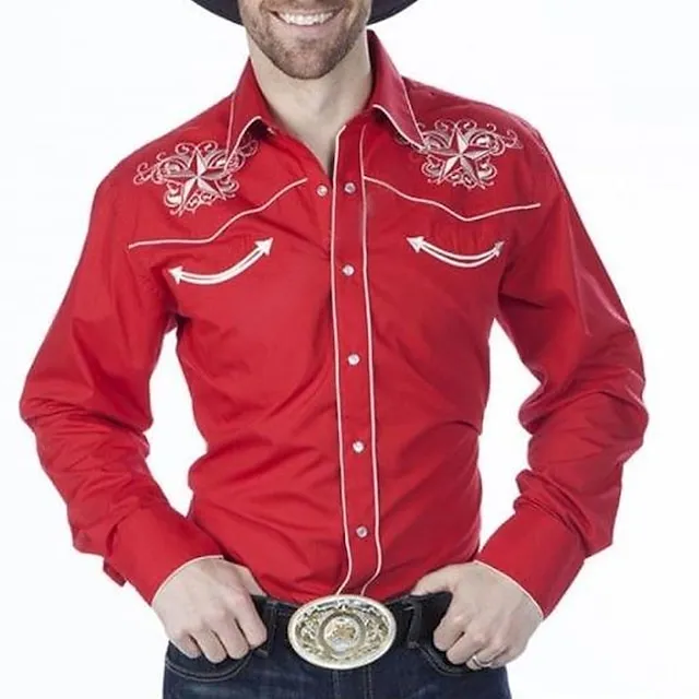 Men’s Shirt Western Shirt Graphic Prints Guitar Turndown Black Black / Green Light Green Black / Purple Black / Red 3D Print Outdoor Street Long Sleeve Button-Down Print Clothing Apparel Fashion b182ebec347f6c1eef67ee055dcf3890