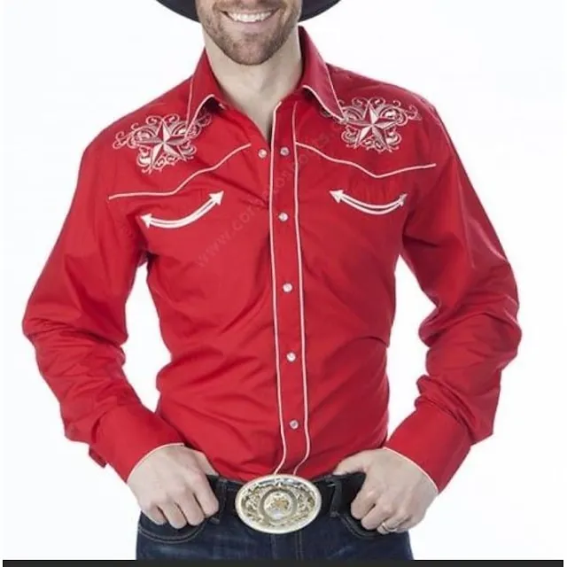 Men’s Shirt Western Shirt Floral Graphic Prints Turndown Black Black / Green Black / Purple Black / Red Red 3D Print Outdoor Street Long Sleeve Print Button-Down Clothing Apparel Fashion Designer 4369440ec4f206e28f2ba85afd899a15