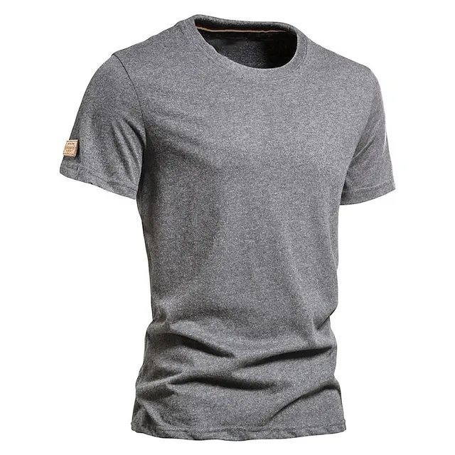 Men’s T shirt Tee Long Sleeve Shirt Plain Crewneck Outdoor Daily Short Sleeves Clothing Apparel Fashion Streetwear Casual 64a093fca50e30d8c397a21fc66e0a55