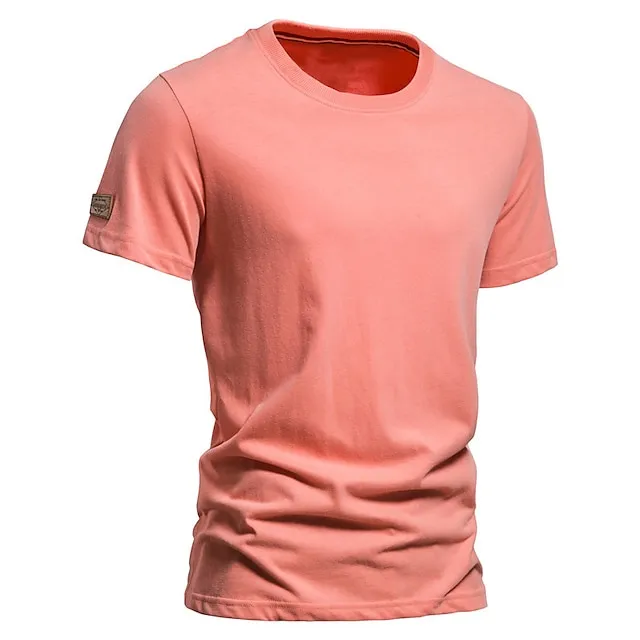 Men’s T shirt Tee Long Sleeve Shirt Plain Crewneck Outdoor Daily Short Sleeves Clothing Apparel Fashion Streetwear Casual 993769469468907523f396422ad1555c
