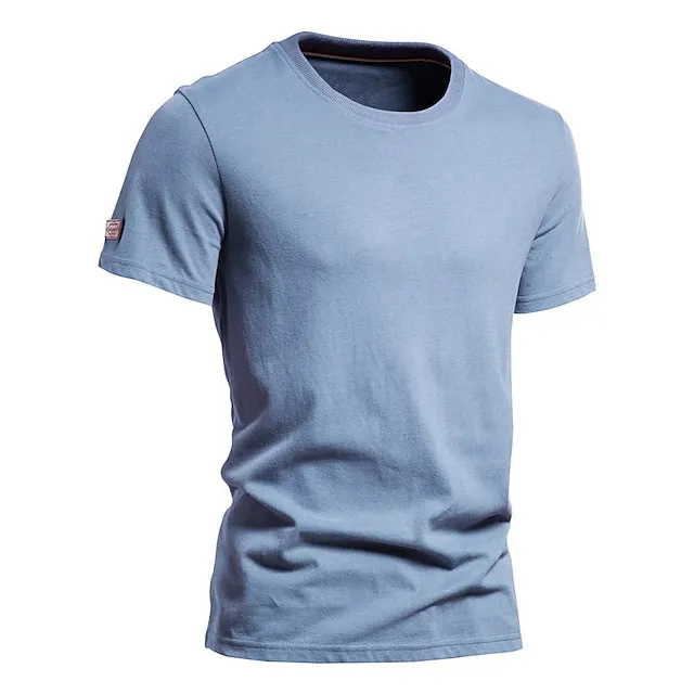 Men’s T shirt Tee Long Sleeve Shirt Plain Crewneck Outdoor Daily Short Sleeves Clothing Apparel Fashion Streetwear Casual d21491b931535beb5d872d620cae63f2