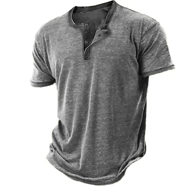 Men’s Henley Shirt Tee Graphic Number Henley 3D Print Outdoor Casual Short Sleeve Button-Down Print Clothing Apparel Fashion Designer Comfortable 0cfc3c0f5a2409dad3ddb3a31f981630
