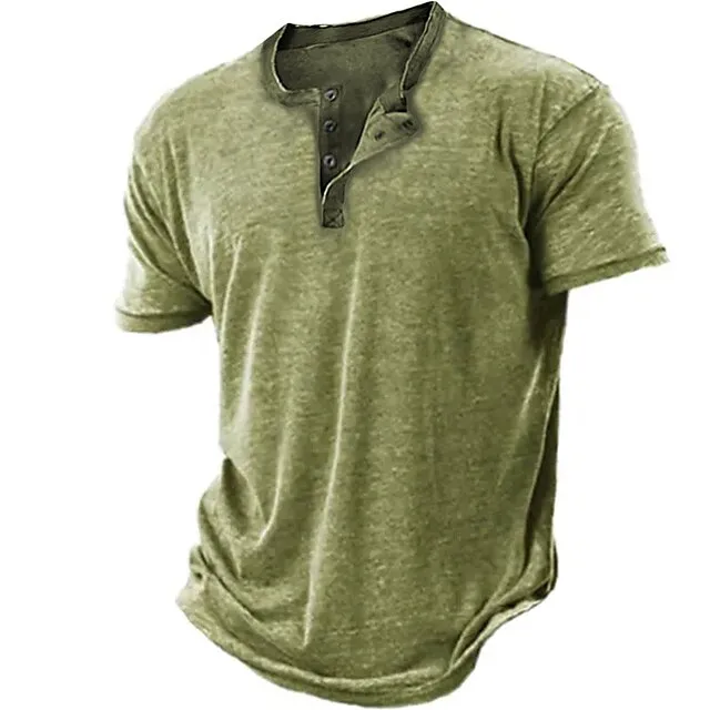 Men’s Henley Shirt Tee Graphic Number Henley 3D Print Outdoor Casual Short Sleeve Button-Down Print Clothing Apparel Fashion Designer Comfortable 90617e8099cdfcf4a640683b8b9d7048