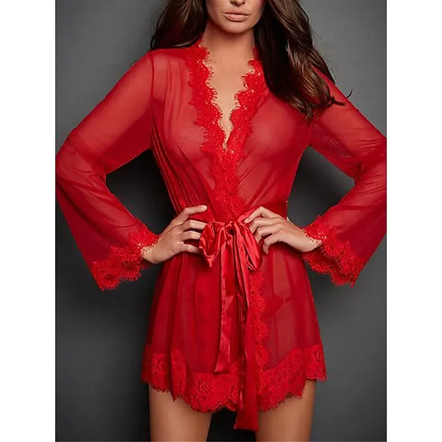 Women’s Loungewear Nightgown Nightshirt Dress Gradient Pure Color Fashion Casual Comfort Home Street Date Polyester Breathable V Wire Long Sleeve Summer Spring Black White e69647e6c2e0dcdccc3855c136d1d16e