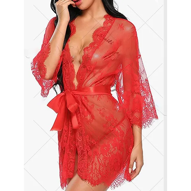 Women’s Pajamas Nightgown Nightshirt Dress Pure Color Simple Casual Soft Home Daily Bed Polyester Breathable V Wire Long Sleeve Summer Spring Black White acc41cb1f61db01f04882bf58d2c415a