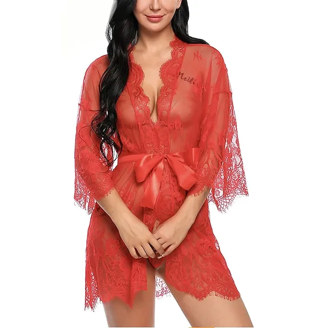 Women’s Pajamas Nightgown Nightshirt Dress Pure Color Simple Casual Soft Home Daily Bed Polyester Breathable V Wire Long Sleeve Summer Spring Black White f83cc6130aa8fa82b420fee3a7b99647