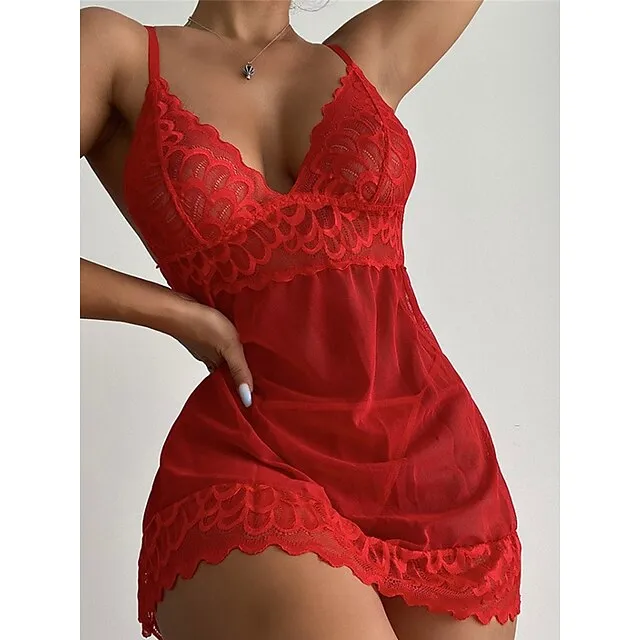 Women's Pajamas Nightgown Nightshirt Dress Leopard Grid / Plaid Simple Casual Soft Home Daily Bed Nylon Breathable Straps Sleeveless Summer Spring Black Wine e849f75cb29ac78cf628ead5181fdc5d