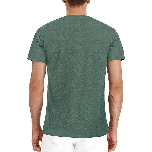 Men’s T shirt Tee Tee Top Plain Crew Neck Street Vacation Short Sleeves Front Pocket Clothing Apparel Fashion Designer Basic 9bc23cf40fdf08c7b4fea11a5f918917