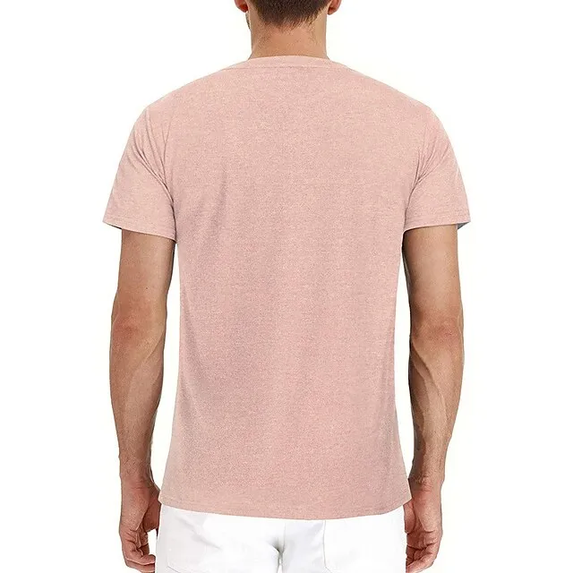 Men’s T shirt Tee Tee Top Plain Crew Neck Street Vacation Short Sleeves Front Pocket Clothing Apparel Fashion Designer Basic cc8644c9045a7a47c641dcb6cc7c9b16