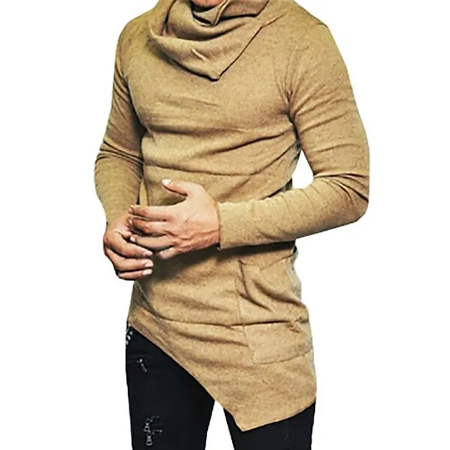 Men’s T shirt Tee Tee Top Long Sleeve Shirt Plain Pile Neck Street Vacation Long Sleeve Clothing Apparel Fashion Designer Basic 2861e4a0f4c6d531c397039cb5ba99b6