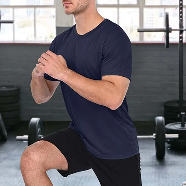 Men’s T shirt Tee Tee Top Plain Crew Neck Street Vacation Short Sleeves Clothing Apparel 5pcs Fashion Designer Basic fd36ae24e0cb93a3323b127ce427f1b3