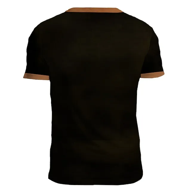 Mens Graphic Shirt Knights Templar Prints Fashion Basic Casual Henley Tee Outdoor Daily Going Blue Brown Gray Short Sleeve Cross Black With Sword And Shield Cotton 9af11a1535bf8e9df6dc470258abb378