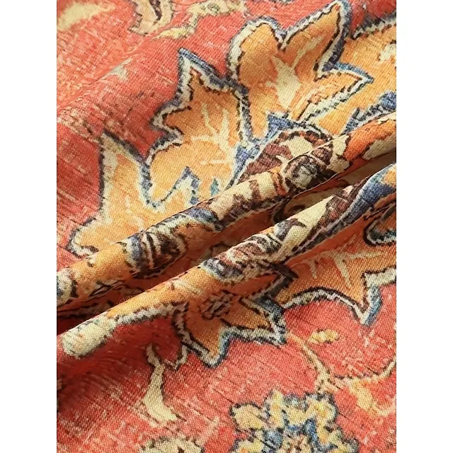 Women’s T Shirt Dress Casual Dress Winter Dress Floral Tribal Print Crew Neck Long Dress Maxi Dress Vintage Ethnic Outdoor Street Long Sleeve Regular Fit Black Red Royal Blue Spring Fall S M L XL XXL 1eba1a96b239e4521cbefaa6062a7347