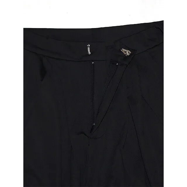 Women’s Wide Leg Pants Trousers Plaid Pocket Full Length Micro-elastic High Waist Elegant Fashion Work Street Black White S M Winter Autumn / Fall 167de949b07abbeee96138069a3bed99
