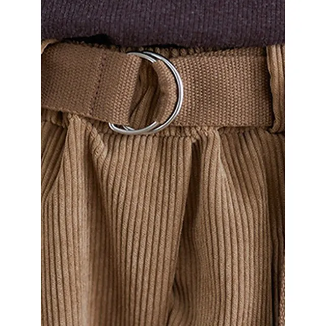 Women’s Wide Leg Capri Pants Solid Color Calf-Length Micro-elastic High Waist Fashion Streetwear Street Daily Green khaki M L Summer Fall b59d3c519c1705bc35f87b31fa31652a