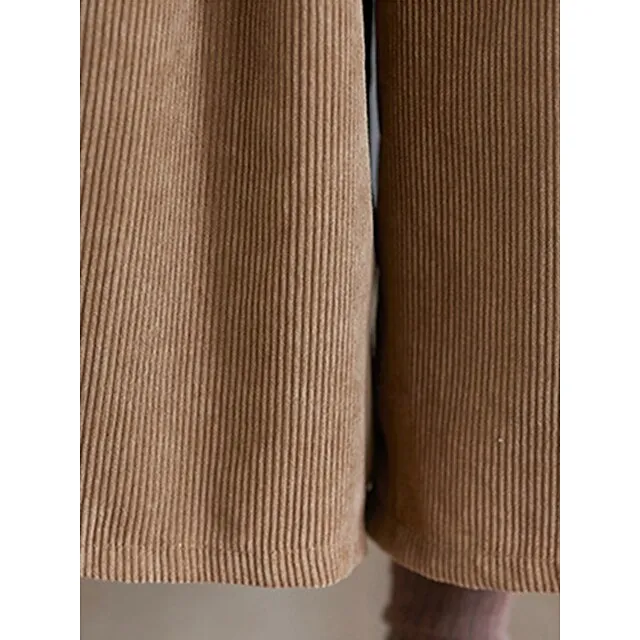Women’s Wide Leg Capri Pants Solid Color Calf-Length Micro-elastic High Waist Fashion Streetwear Street Daily Green khaki M L Summer Fall dfd1a7d389ed2562e1689387fa5a969c