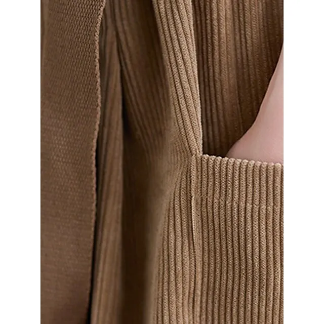 Women’s Wide Leg Capri Pants Solid Color Calf-Length Micro-elastic High Waist Fashion Streetwear Street Daily Green khaki M L Summer Fall ffc0de469c4669a157392664327e1e79