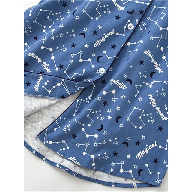 Women’s Pajamas Nightgown Nightshirt Dress Heart Grid / Plaid Simple Basic Casual Home Xmas Daily Cotton Breathable Lapel Long Sleeve Button Pocket Fall Winter White and green plaid-(extended a9e58685b5a9342ade69b636e6b734c1