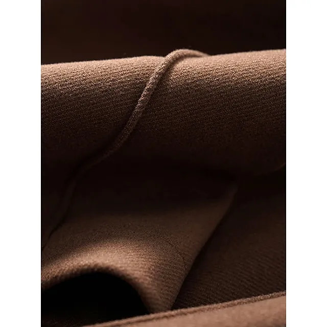 Women’s Wide Leg Pants Trousers Plain Full Length Micro-elastic High Waist Fashion Streetwear Street Daily Dark-Gray rice white S M Fall Winter 0ad4e0f42f4c5aeace9896e6a49af9ae