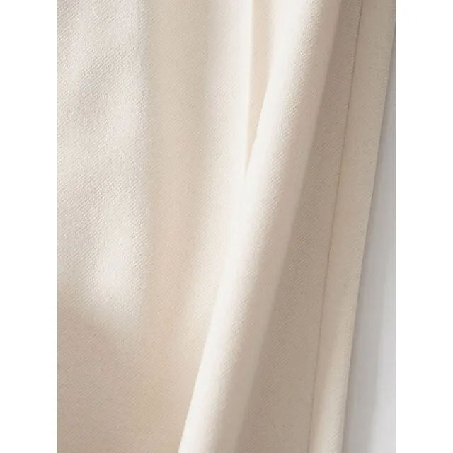 Women’s Wide Leg Pants Trousers Plain Full Length Micro-elastic High Waist Fashion Streetwear Street Daily Dark-Gray rice white S M Fall Winter 991df3a0f1d693c88bb5c22350b82509
