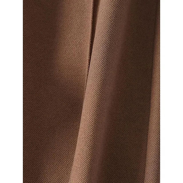 Women’s Wide Leg Pants Trousers Plain Full Length Micro-elastic High Waist Fashion Streetwear Street Daily Dark-Gray rice white S M Fall Winter e914be09df1896e6076beb4383fe6f69