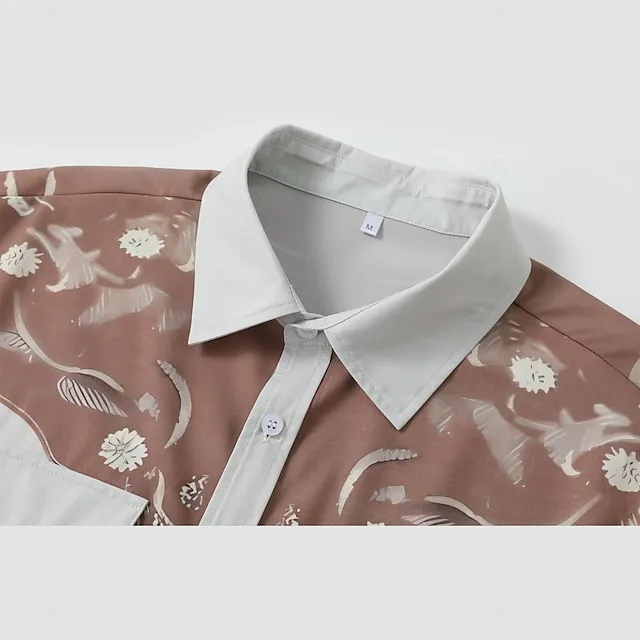 Floral Vintage western style Men’s Shirt Western Shirt Outdoor Street Casual Daily Fall & Winter Turndown Long Sleeve Black Blue Brown S M L Shirt a714b1c8bfba252d04ef73b1c2e18121
